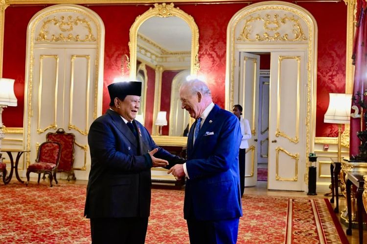 Presiden Republik Indonesia Prabowo Subianto melakukan pertemuan dengan Raja Inggris Charles III sebelum menghadiri Pertemuan Filantropi Konservasi Gajah Peusangan yang digelar di Lancaster House, London, pada Rabu (21/1/2026).