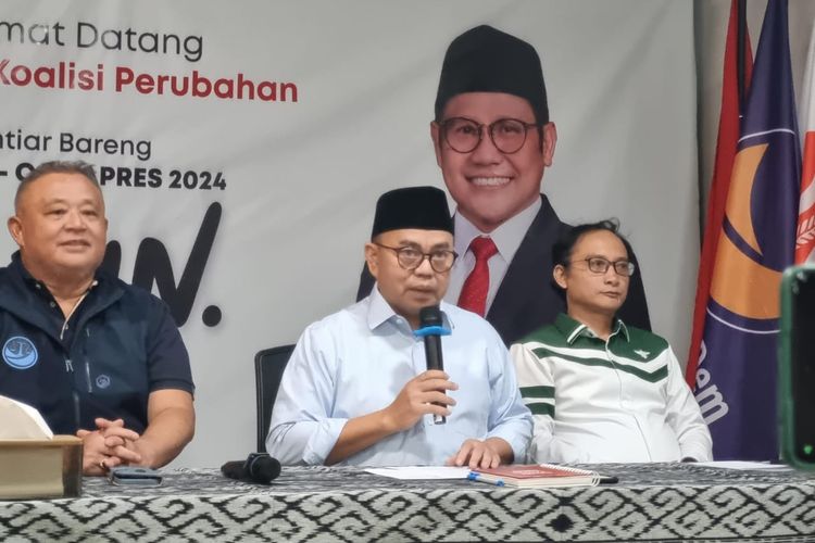 Juru Bicara Bacapres Anies Baswedan, Sudirman Said di Rumah Koalisi Perubahan, Jakarta, Rabu (18/10/2023).