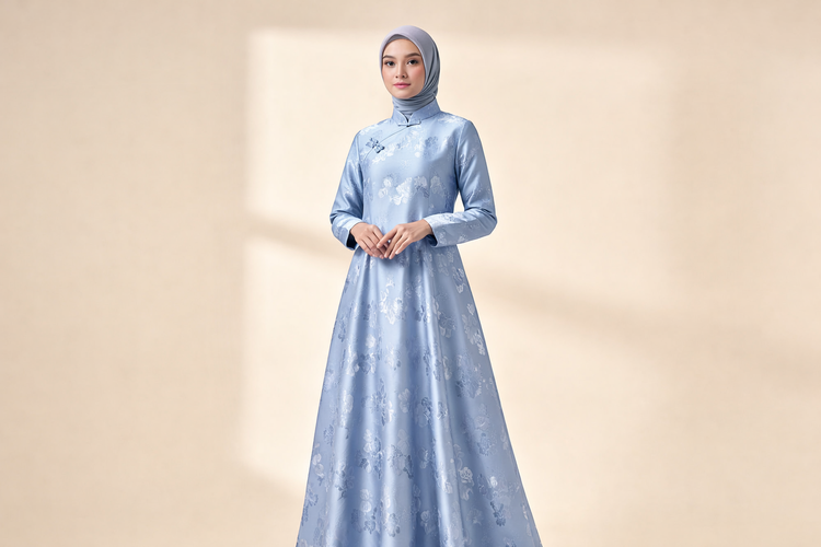 Baju Lebaran Cheongsam Floral