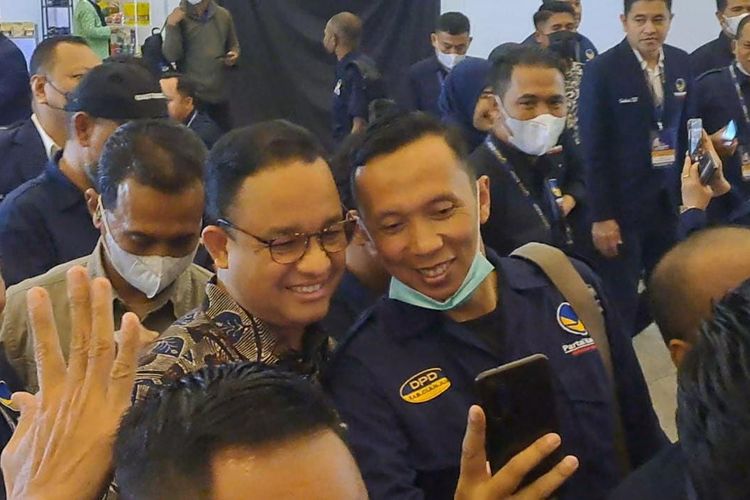 Bakal Capres 2024 yang diusung Partai Nasdem, Anies Baswedan, menghadiri rangkaian acara perayaan Hari Ulang Tahun (HUT) Nasdem yang ke-11 di JCC, Senayan, Jakarta Pusat, Kamis (10/11/2022). 