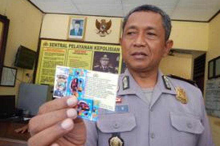 Kupon undian palsu yang disebarkan komplek Perumahan Villa Bukit Mas, Banyuwangi, Jawa Timur, Senin (13/01/2014)