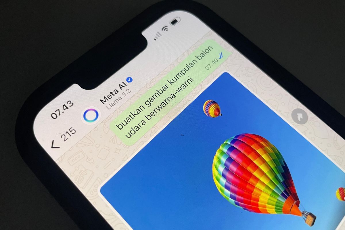 Fungsi Meta AI di WhatsApp.
