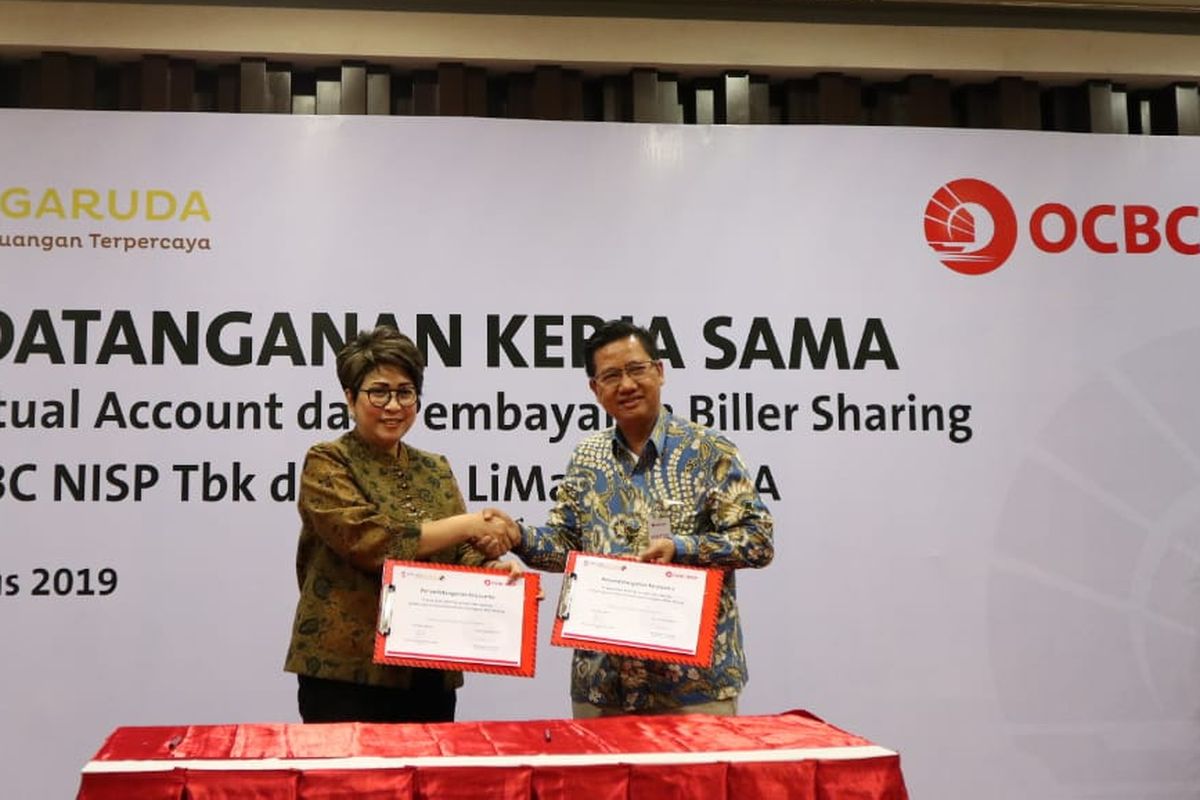 Penandatanganan kerja sama antara OCBC NISP dan KSP LiMa Garuda di Jakarta, Rabu (7/8/2019).