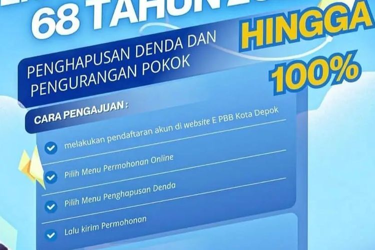 Pemkot Depok Hapus Denda PBB hingga 100 Persen, Cek Syarat dan Cara Ajukannya