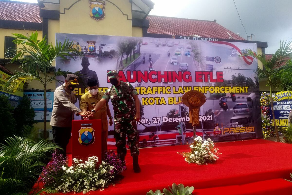 Peresmian ETLE di Kota Blitar, Senin (27/12/2021)