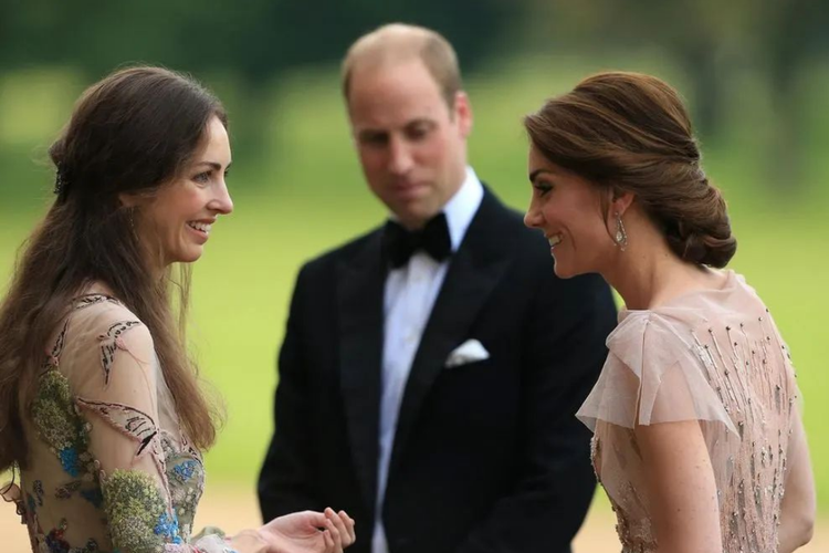 Rose Hanbury, Kate Middleton, dan Pangeran William dalam salah satu acara kerajaan