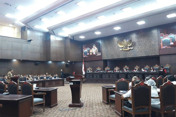 Sidang uji materi UU KPK di Gedung Mahkamah Konstitusi, Jakarta Pusat, Rabu (19/2/2020).