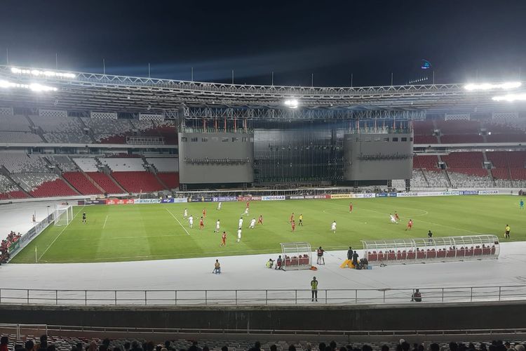 Laga timnas U20 Indonesia vs Selandia Baru di Stadion Utama Gelora Bung Karno (SUGBK) Senayan, Jakarta, Minggu (19/2023) sore WIB.