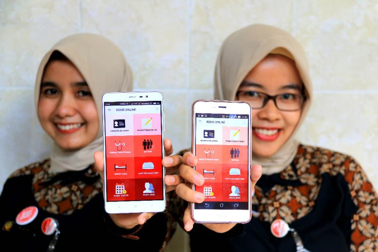Rumah Sakit Margono Soekarjo Purwokerto meluncurkan aplikasi pelayanan kesehatan berbasis android, Sabtu (20/5/2017)