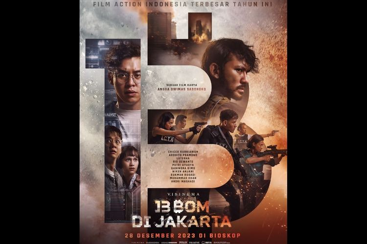 Film 13 Bom di Jakarta garapan sutradara Angga Dwimas Sasongko mulai tayang pada 28 Desember 2023.
