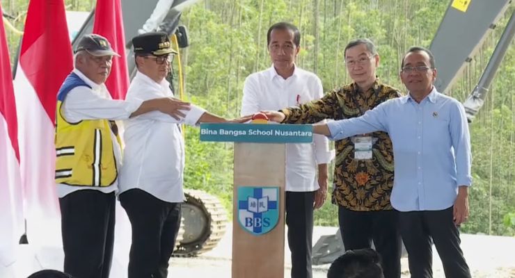 Jokowi "Groundbreaking" Pembangunan Bina Bangsa School di IKN