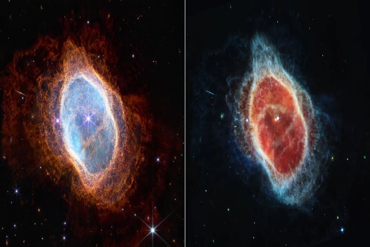 Nebula Cincin Selatan, dari teleskop James Webb, NASA, 2022.