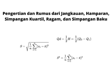 Pengertian dan Rumus dari Jangkauan, Hamparan, Simpangan Kuartil, Ragam, dan Simpangan Baku