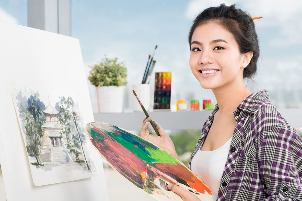ilustrasi melukis