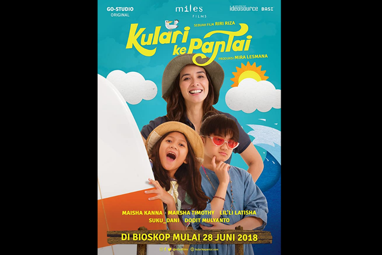 Marsha Timothy, Maisha Kanna dan Lil'li Latisha dalam film Kulari ke Pantai (2018).