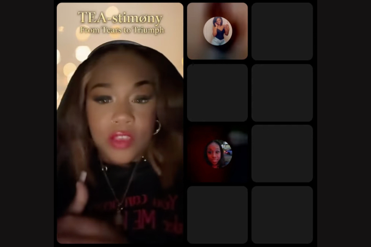 Tangkapan layar dari siaran langsung TikTok McCarty-Wroten.