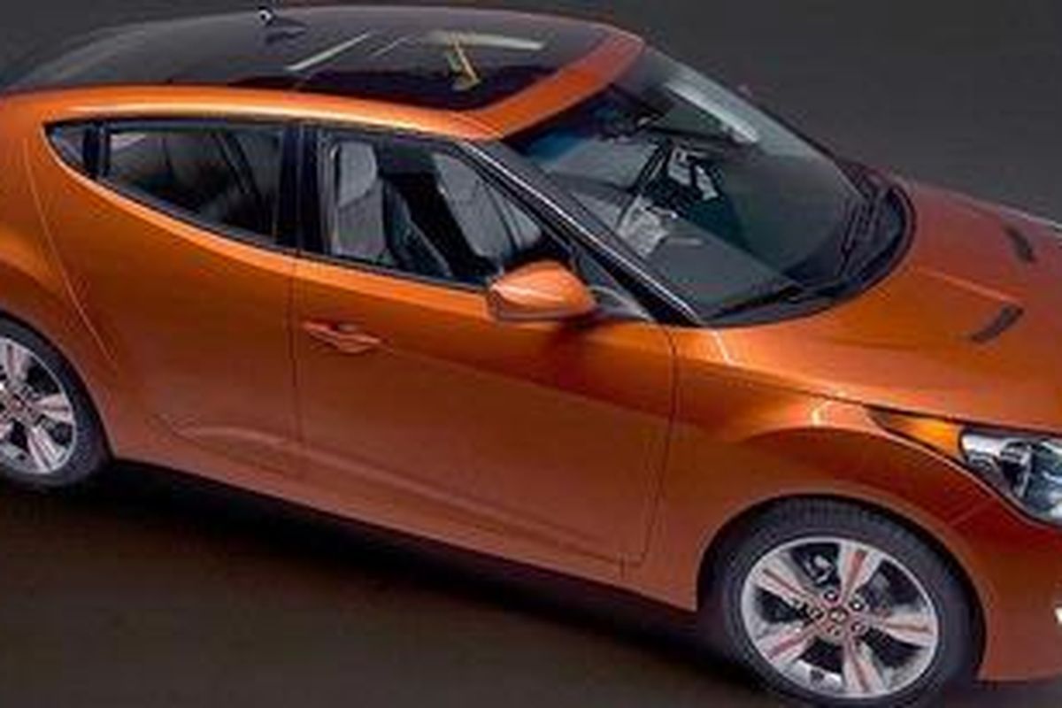 Hyundais Veloster coupe.