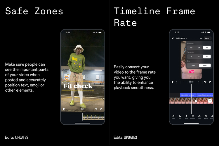 Instagram Edits kedatangan fitur baru seperti tambahan font, efek suara, hingga fitur pengeditan massal.
