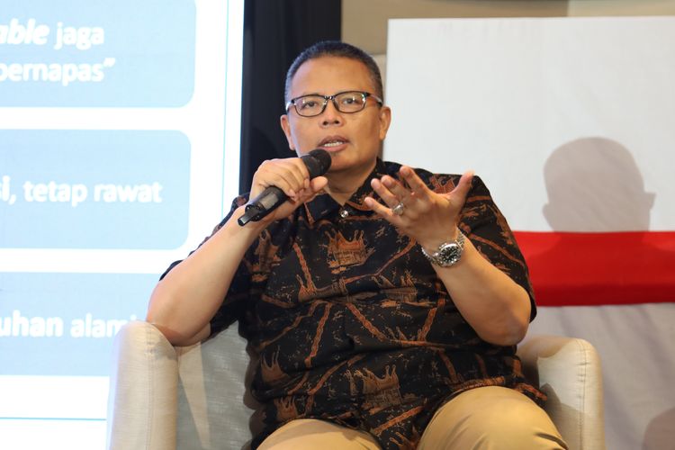 Ketua Perhimpunan Dokter Spesialis Bedah Indonesia (PABI), dr. Heri Setyanto, Sp.B., FINACS., dalam acara Kampanye Edukasi #BedaLukaBedaPlester Leukoplast Red First Aid di Hotel Ashley, Jakarta Pusat, Rabu (5/11/2025).
