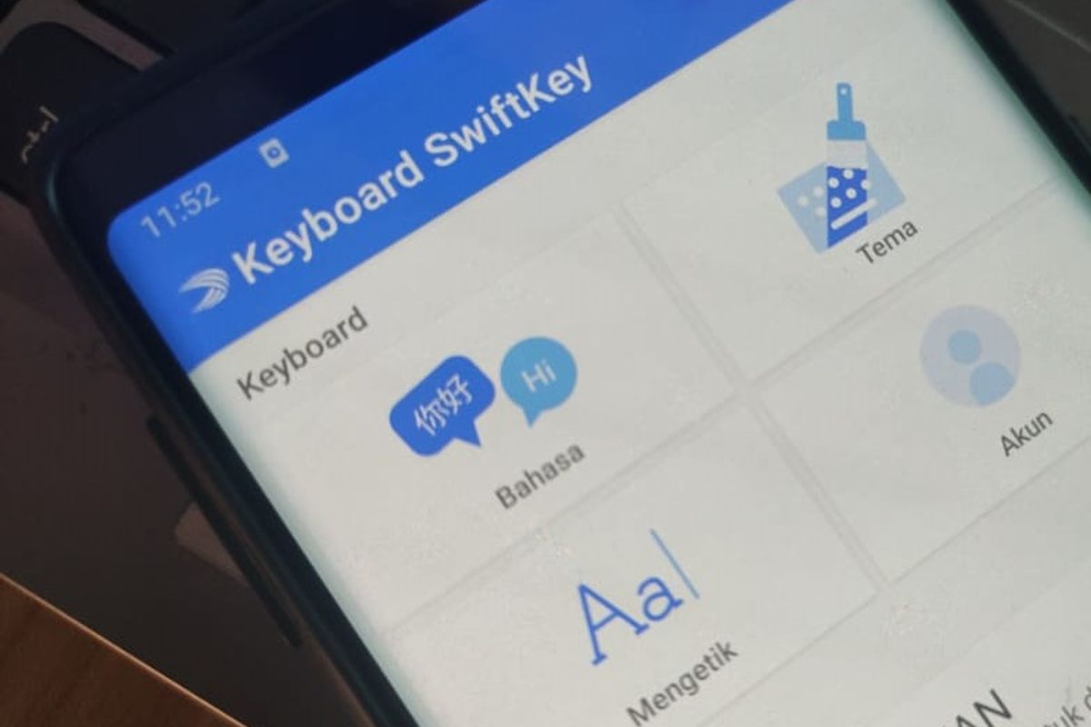 Ilustrasi keyboard Swiftkey.