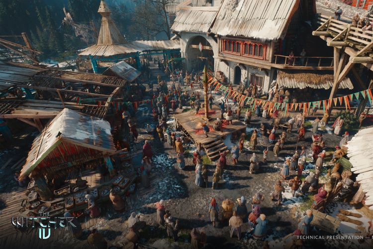 Ilustrasi suatu kota bernama Valdrest di region Kovir di The Witcher 4.