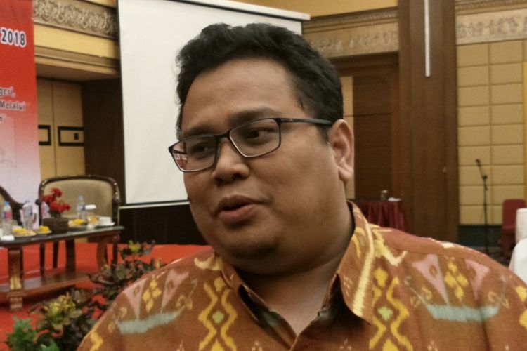 Anggota Badan Pengawas Pemilu (Bawaslu) RI, Rahmat Bagja ketika ditemui di Hotel Golden Boutique, Jakarta, Rabu (2/5/2018).