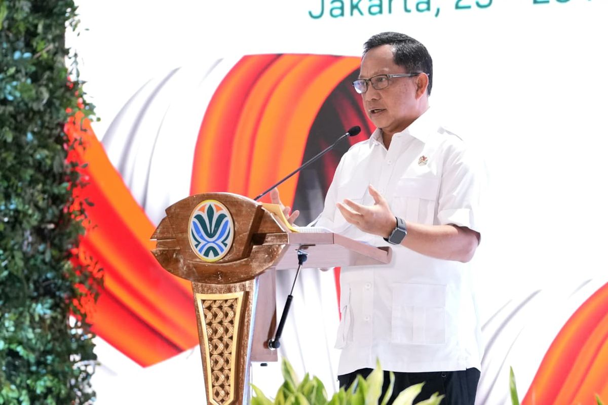 Menteri Dalam Negeri (Mendagri) Muhammad Tito Karnavian dalam keynote speech pada Rapat Koordinasi Nasional (Rakornas) Pengelolaan Sampah 2026 di Gedung Balai Kartini, Jakarta, Rabu (25/2/2026).