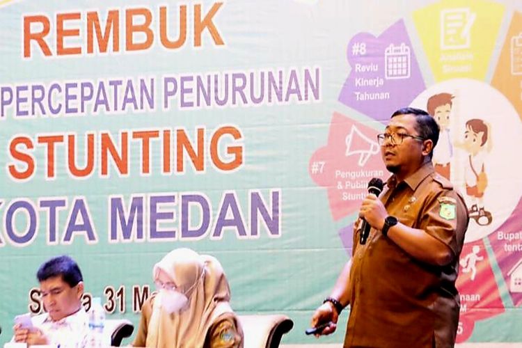 Kepala Bappeda Kota Medan Benny Iskandar di acara Rembuk Stunting 2022