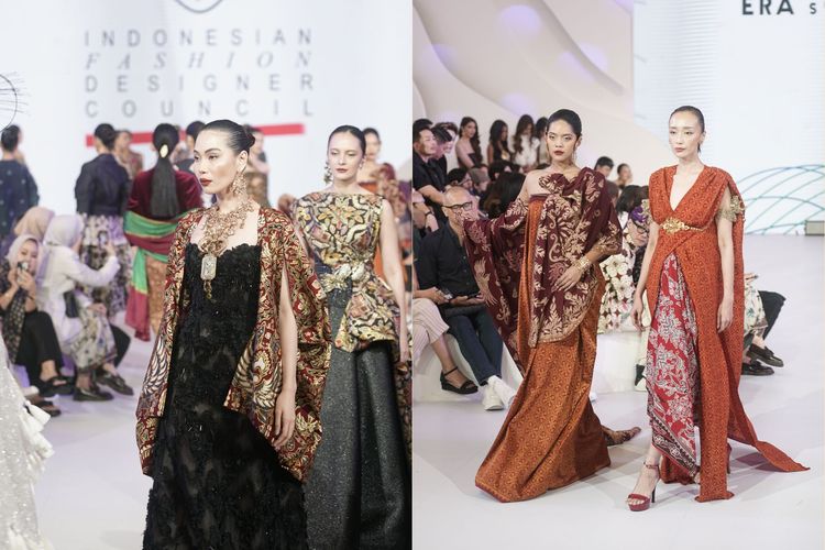 Ikatan Perancang Mode Indonesia (IPMI) menggelar peragaan busana KAART JAGAT di acara Fashion Nation ke-17 Senayan City, pada Selasa (26/9/2023).