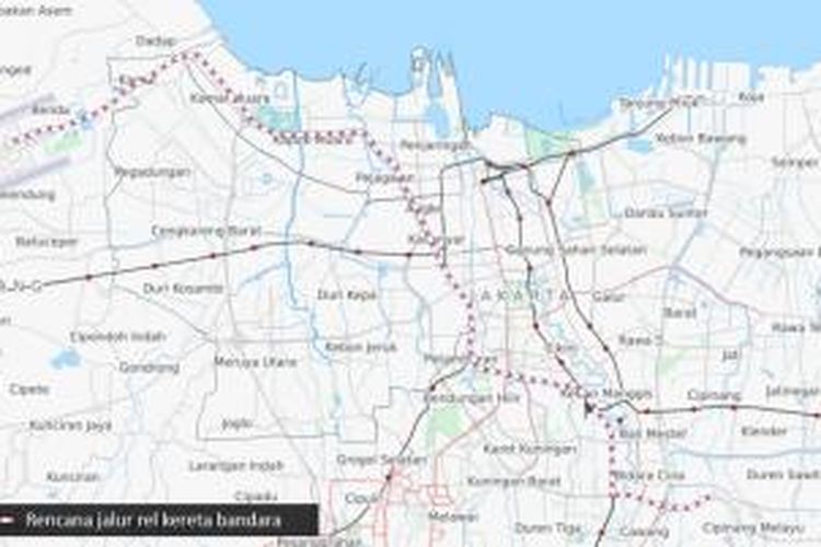 Rencana jalur rel kereta ke Bandara Soekarno-Hatta