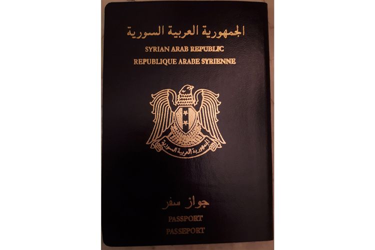 Ilustrasi Paspor Suriah.