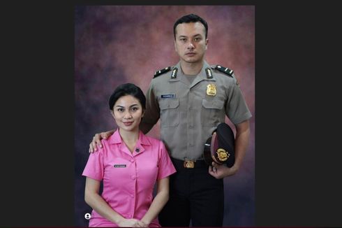 Potret Nicholas Saputra Jadi Polisi dan Ariel Tatum Ibu Bhayangkari