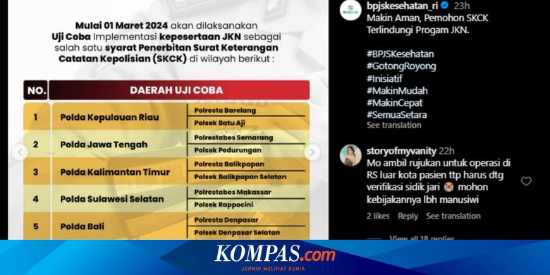 Kemenko PMK Ungkap Alasan Kepesertaan BPJS Kesehatan jadi Syarat Bikin SKCK