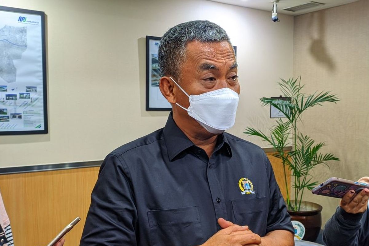 Ketua DPRD DKI Jakarta Prasetio Edi Marsudi saat ditemui di Gedung DPRD DKI Jakarta, Selasa (2/11/2021).