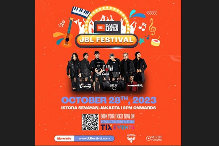 JBL Festival DARE TO LISTEN akan digelar di Istora Senayan, Jakarta Pusat, Sabtu, 28 Oktober 2023.