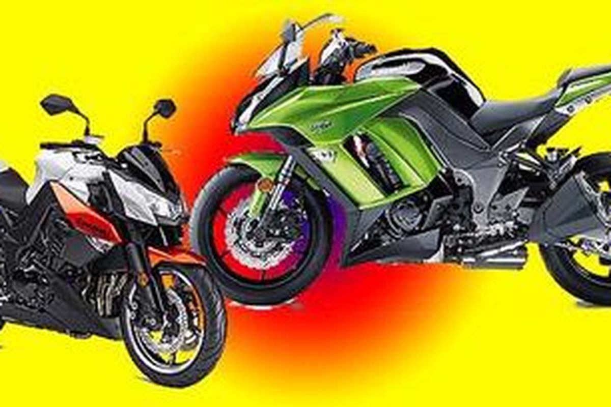 Ninja 1000 baru (kanan) dan saudaranya Z1000