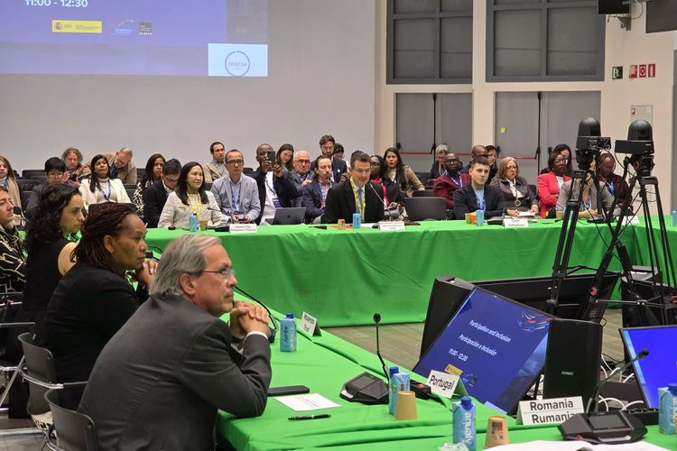 Global Dialogue: Participation and Inclusion di Vitoria-Gasteiz, Spanyol, Rabu (8/10/2025).