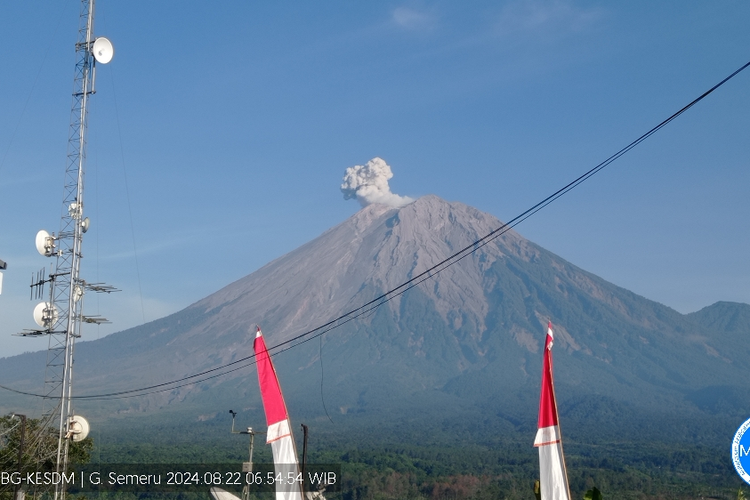 Erupsi Gunung Semeru, Kamis (22/8/2024) pagi