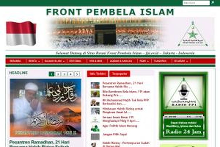 Situs web Front Pembela Islam