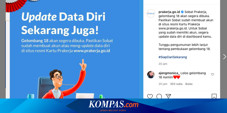 Prakerja gelombang 18 kapan dibuka