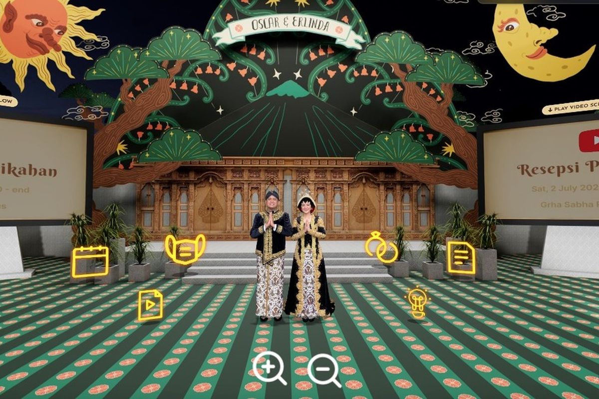 undangan dan contoh konsep metaverse pernikahan yang akan digelar