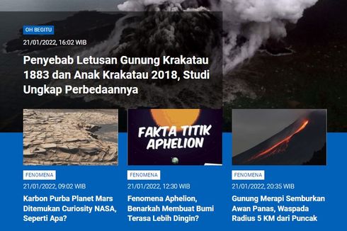 [POPULER SAINS]: Penyebab Letusan Gunung Krakatau 1883 | Karbon Purba Mars | Fenomena Aphelion | Gunung Merapi Semburkan Awan Panas