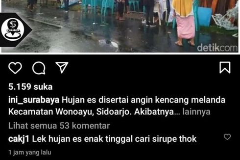 Viral, Foto Akun Instagram Wawali Surabaya Komentari Bencana di Sidoarjo dengan Candaan