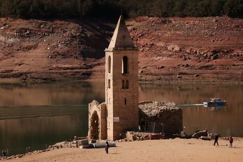 Spanyol Dilanda Kekeringan, Gereja Kuno Ini Kembali Muncul Usai Puluhan Tahun Tenggelam