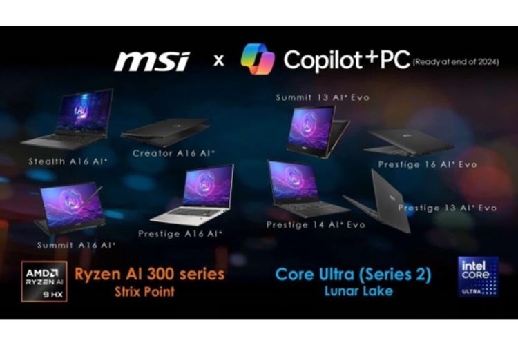 MSI memiliki sejumlah produk AI PC untuk berbagai kebutuhan.