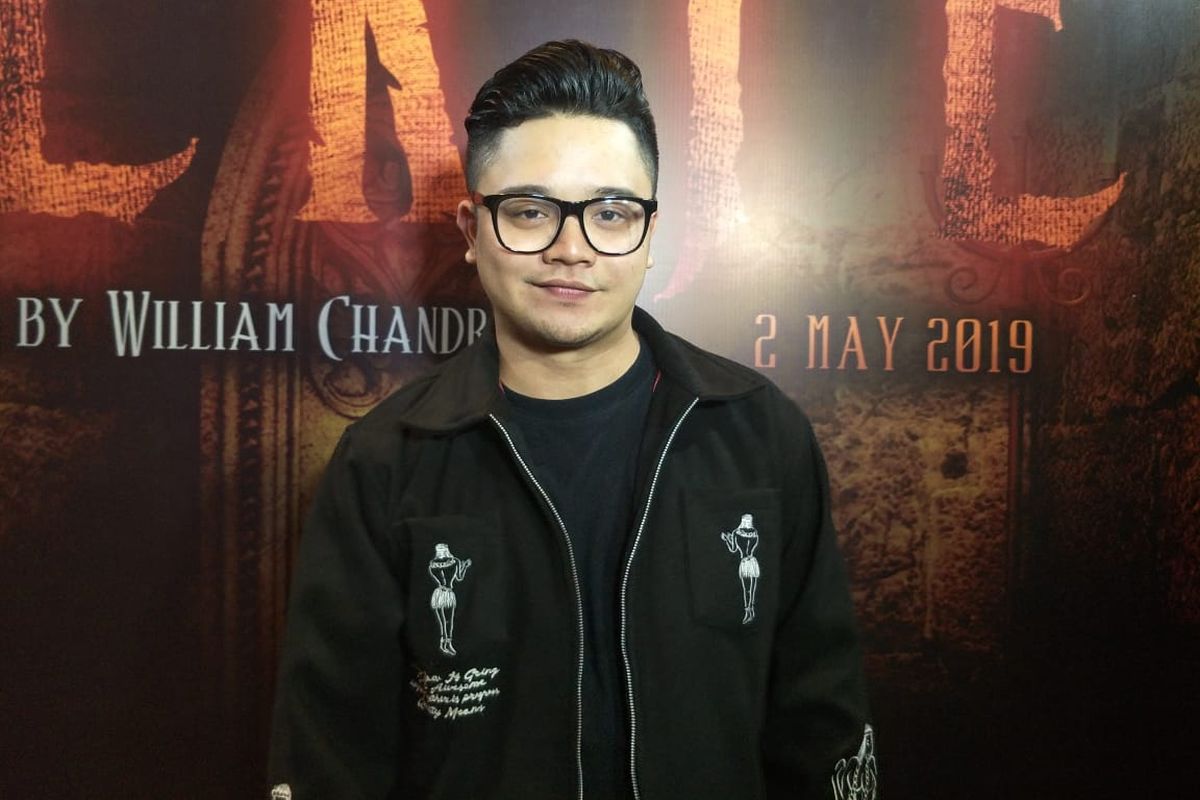 Derby Romero dalam jumpa pers dan screening film Sekte di XXI Epicentrum Walk, Kuningan, Jakarta Selatan, Senin (22/4/2019).