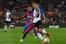 Babak I Barcelona Vs Valencia, Barca Unggul 2-1 berkat Gol Penalti Memphis Depay