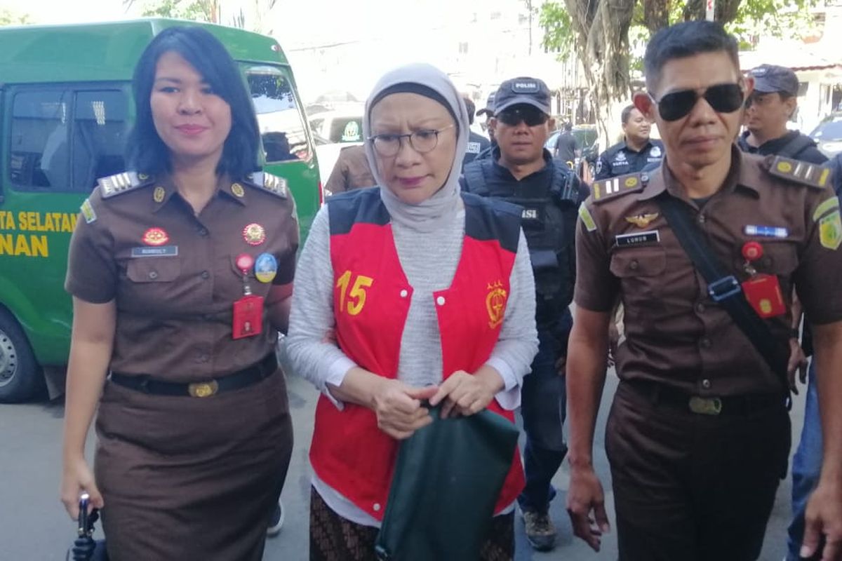 Ratna Sarumpaet di Pengadilan Negeri Jakarta Selatan,  Kamis (25/4/2019)