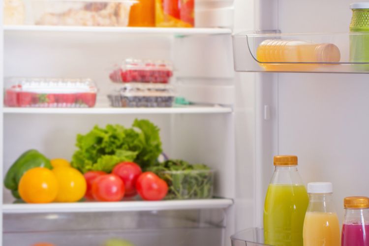 Ilustrasi kulkas, lemari es.