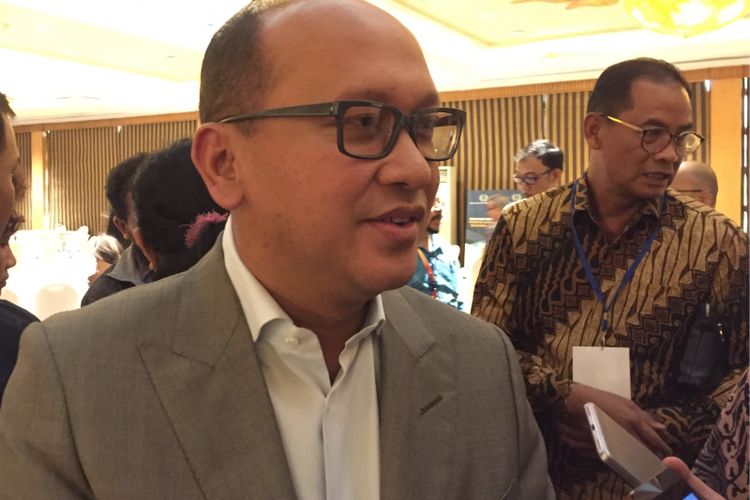 Ketua Umum Kamar Dagang dan Industri (Kadin) Rosan Roeslani saat menghadiri acara di Hotel Aryaduta, Jakarta Pusat, Kamis (2/11/2017). 